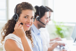 Female customer support agent