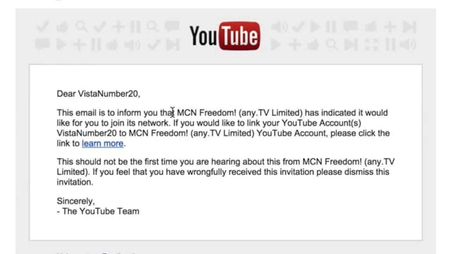 YouTube Network Invitation