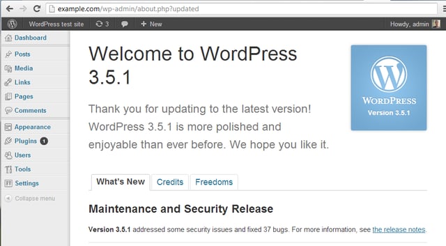 WordPress Version 3.5.1