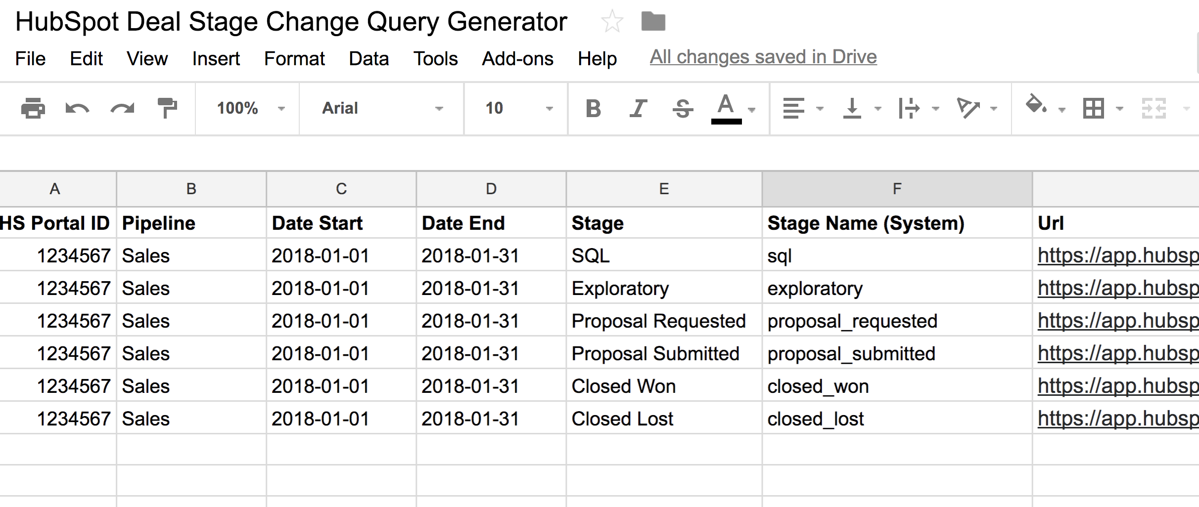 HubSpot Deal Data Query Generator